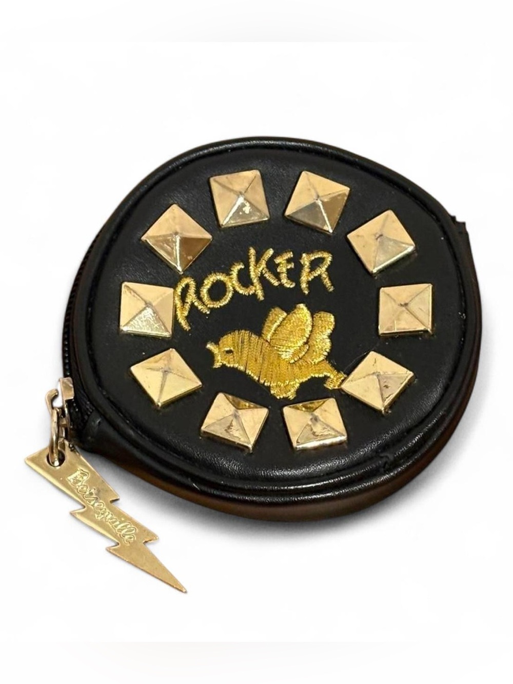 Black and Gold Rocker Coin Purse
